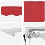 vidaXL Auvent rétractable électrique Rouge et Blanc 3 5 x 2 5 m