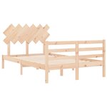 vidaXL Cadre de lit avec tête de lit 120x200 cm bois massif