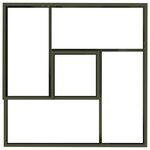 vidaXL Cache-pot de jardin Vert olive 60 x 60 x 50 cm Acier