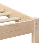 vidaXL Cadre de lit avec tête de lit Marron 140 x 190 cm Pin massif