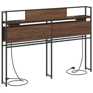 vidaXL Tête de lit de rangement Chêne marron 140 cm Bois d'ingénierie