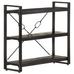 vidaXL Bibliothèque à 3 niveaux 90x30x80 cm Bois de manguier massif