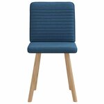 vidaXL Chaises à manger lot de 2 bleu tissu