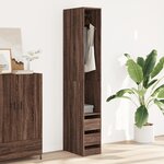 vidaXL Garde-robe chêne marron 30x50x200 cm bois d'ingénierie