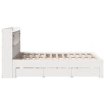 vidaXL Lit bibliothèque sans matelas blanc 140x190 cm bois pin massif