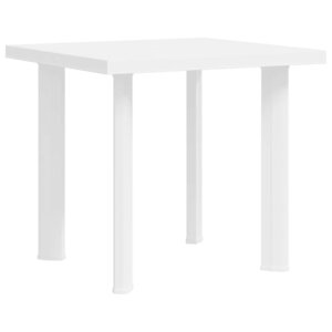 vidaXL Table de jardin Blanc 80x75x72 cm Plastique