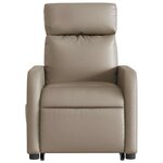 vidaXL Fauteuil inclinable de massage Cappuccino Similicuir