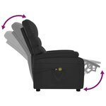 vidaXL Fauteuil électrique de massage Noir Similicuir