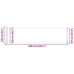 vidaXL Auvent latéral rétractable de patio 600x160 cm gris