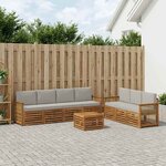 vidaXL Ensembles de canapés avec coussin 8 Pièces Bois d'Acacia Massif