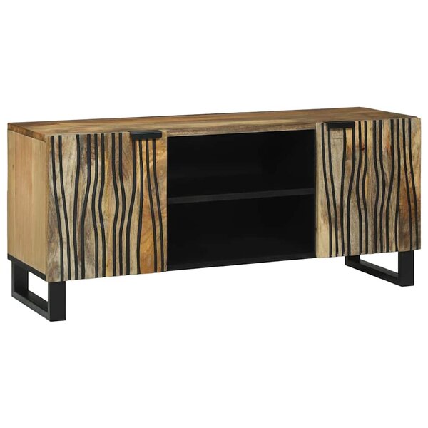 vidaXL Meuble TV Marron 160 x 30 x 30.5 cm bois de manguier massif