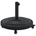vidaXL Pied de parasol Noir Ø38-48 mm PE  béton et fer