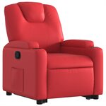 vidaXL Fauteuil inclinable Rouge Similicuir