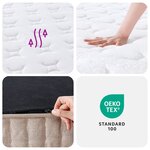 vidaXL Matelas à ressorts ensachés moyen plus 100x200 cm