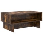 vidaXL Table basse Chêne fumé 80 x 46 x 35 cm Bois d'ingénierie