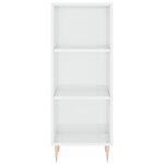 vidaXL Buffet blanc brillant 34 5x32 5x90 cm bois d'ingénierie