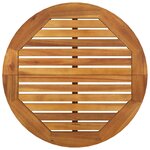 vidaXL Table de bar de jardin Ø60x105 cm Bois d'acacia solide