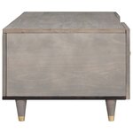 vidaXL Table basse Gris 100 x 54 x 40 cm bois de manguier massif