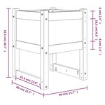 vidaXL Jardinières 2 Pièces Gris 40x40x52 5 cm Bois massif de pin