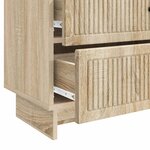 vidaXL Cabinet de chevet avec tiroir Chêne Sonoma 62 x 34 5 x 47 5 cm
