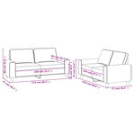vidaXL Ensemble de canapés 2 Pièces taupe tissu