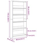 vidaXL Bibliothèque chêne fumé 80x24x176 cm bois d'ingénierie