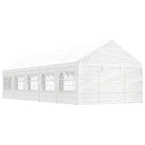 vidaXL Belvédère avec toit blanc 11 15x4 08x3 22 m polyéthylène