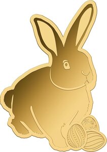 Pièce de monnaie en Or 3000 Francs g 0.031 (1/1000 oz) Millésime Gold Gift EASTER BUNNY 1/1000