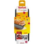 Moule crispybake 100  silicone cake rectangle 24 cm noir tefal