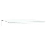 vidaXL Auvent Rétractable Blanc 600 × 300 cm Polyester et métal