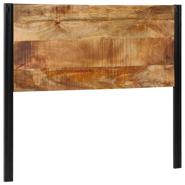 vidaXL Tête de lit 120 cm bois massif manguier et fer