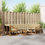vidaXL Ensemble de canapés d'extérieur 8 Pièces Naturel et Beige
