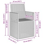 vidaXL Chaises de jardin salle à manger 2 Pièces Gris clair PP