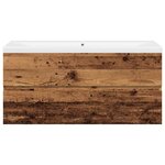 vidaXL Armoire lavabo avec bassin intégré vieux bois