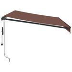 vidaXL Auvent rétractable automatique marron 350x250 cm