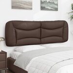 vidaXL Coussin de tête de lit Hvar marron 160 cm similicuir