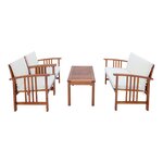 Salon de jardin 4 pièces bois d'acacia naturel beige 03_0010526