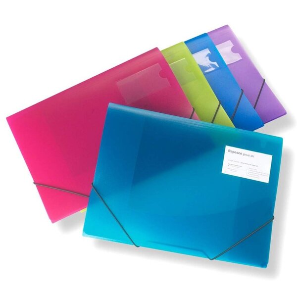 Lot de 5 chemises durable a4 3 rabats - rapesco