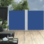 vidaXL Auvent latéral rétractable Bleu 160 x 600 cm