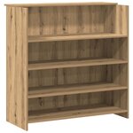 vidaXL Bureau réception chêne artisanal 180x50x103 5cm bois ingénierie