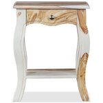 vidaXL Table de chevet Bois massif de Sesham 40 x 30 x 50 cm