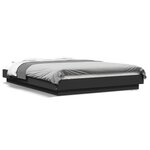 vidaXL Cadre de lit avec lumières LED sans matelas noir 120x190cm