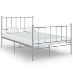 vidaXL Cadre de lit sans matelas gris métal 120x200 cm