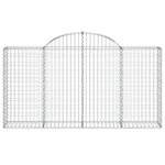 vidaXL Paniers à gabions arqués 18 Pièces 200x30x100/120 cm Fer galvanisé