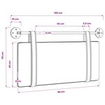 vidaXL Tête de lit suspendue Blanc PU antique
