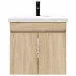 vidaXL Meuble de salle de bain avec robinet Chêne Sonoma