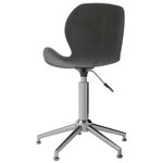 vidaXL Chaise pivotante de salle à manger Gris foncé Velours