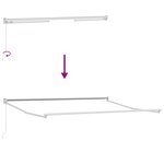 vidaXL Auvent Rayé Vert et blanc 3 x 2 5 m Polyester et métal