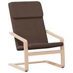 vidaXL Chaise de relaxation avec repose-pied Marron foncé Tissu