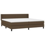 vidaXL Sommier à lattes de lit avec matelas Marron foncé 200x200 cm